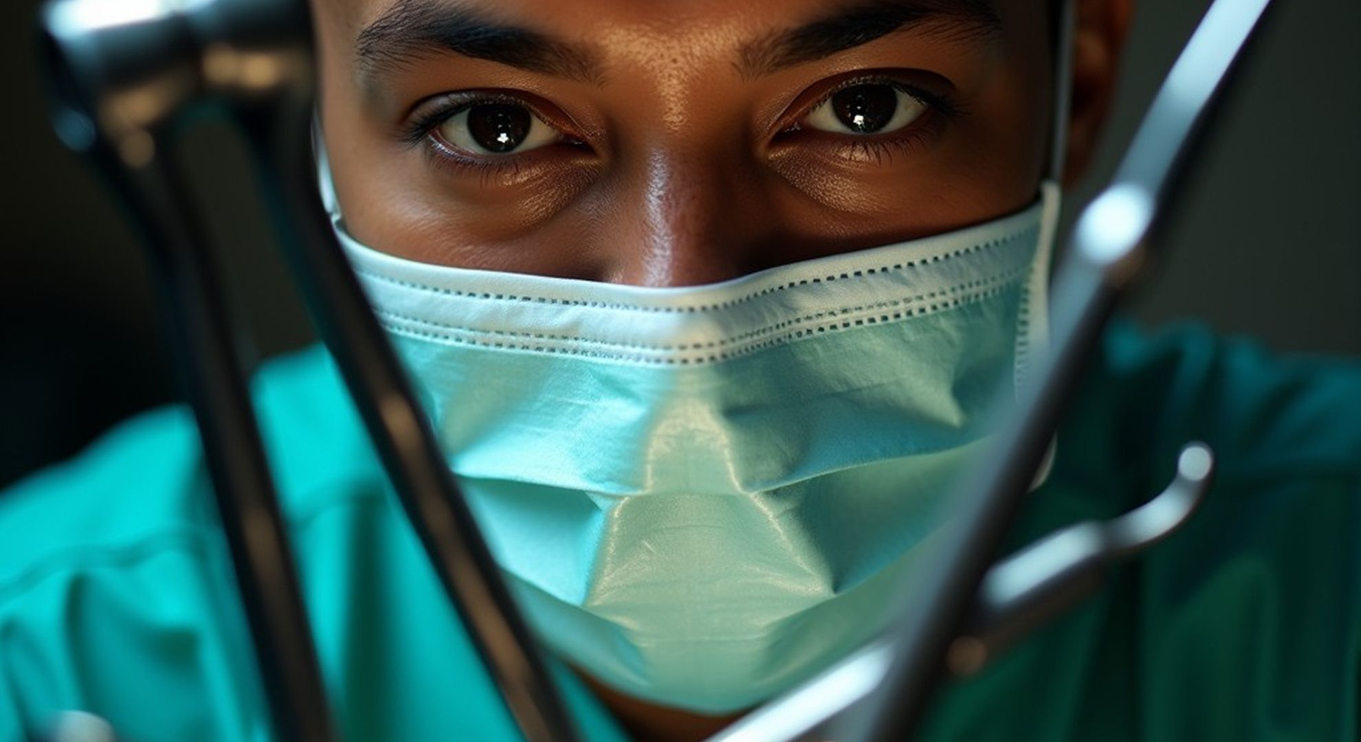 Focused surgical team using digital equipment to track procedures in real time